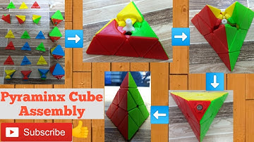 Pyraminx cube Disassembly & Assembly tutorial (inside Pyraminx cube)