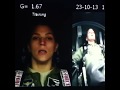 Female F-16 Fighter pilot Capt Zoe Kotnik G-Force 9G centrifuge training