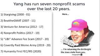 Andrew Yang's 20 Years of Nonprofit Scams