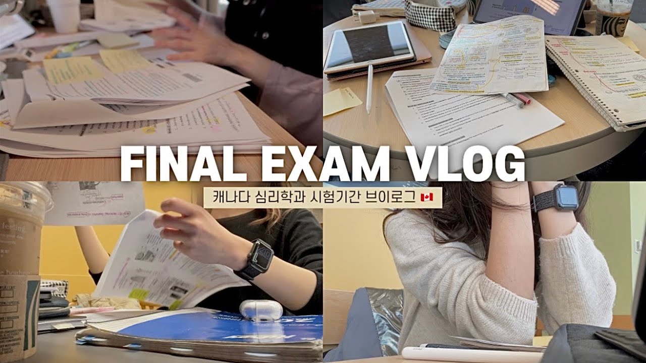 심리학과 대학생 시험기간 브이로그 ft.감각 심리 🧠 (감각은 개뿔,,) | 치열했던 3일간의 시험 일기 | 공부 팁..? 그리고 층간소음