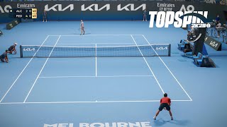 Top Spin 2K25 - Carlos Alcaraz Vs Roger Federer I Australian Open I Legend Difficulty (PS5)