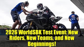 Evento de teste do WorldSBK 2026 Novos pilotos novas equipes e novos comecos