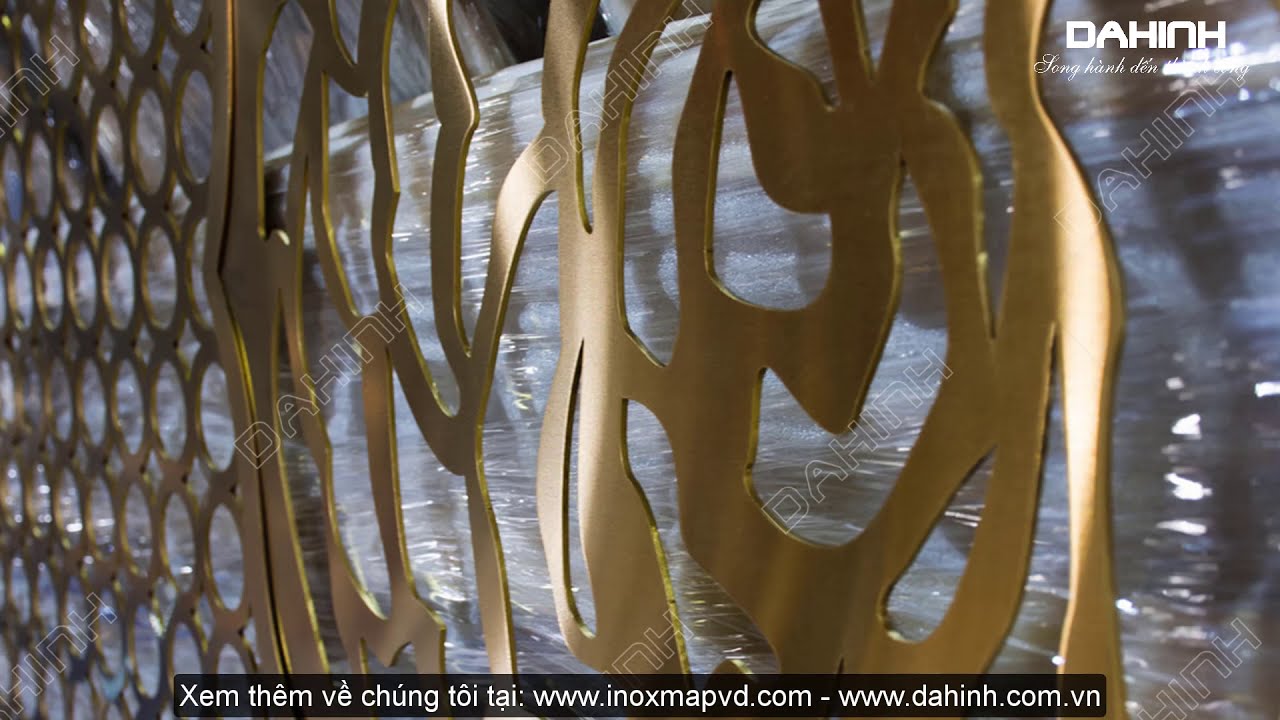 Sản phẩm Vách ngăn CNC Inox Mạ vàng họa tiết hoa hồng... - youtube