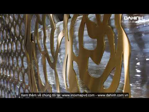 Video Sản phẩm Vách ngăn CNC Inox Mạ vàng họa tiết hoa hồng... - youtube
