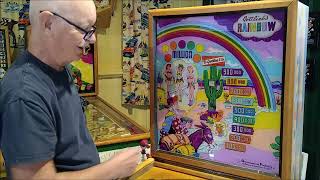 Gottlieb 1956 Rainbow pinball machine close up tour inside and outside