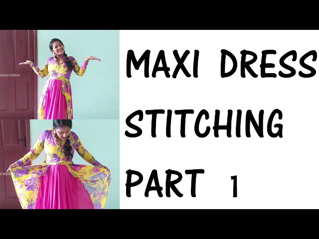 how to stitch maxi dress from saree Saree Dress One Piece Long Dress Design Patterns Dress Pattern Long One Piece From Saree Saree