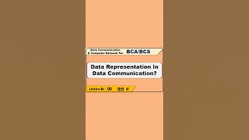Data Representation In Data Communication?