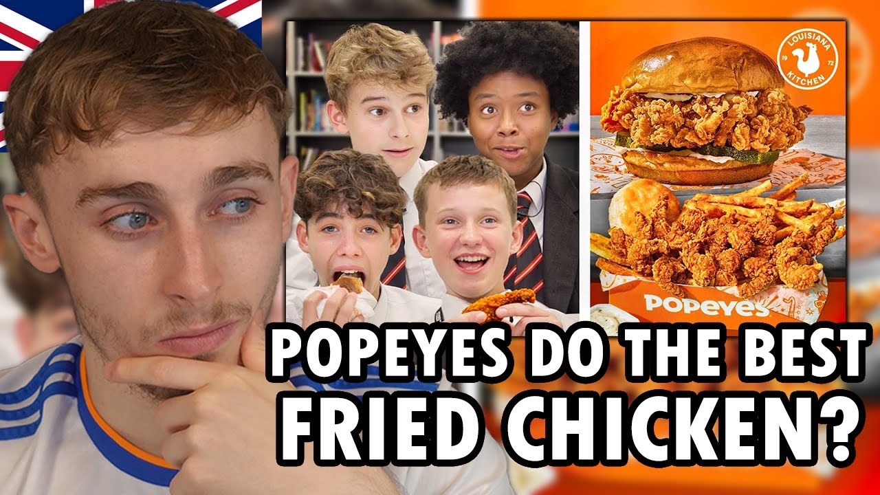 Brit Reacting to British Highschoolers try Popeyes for the first time
