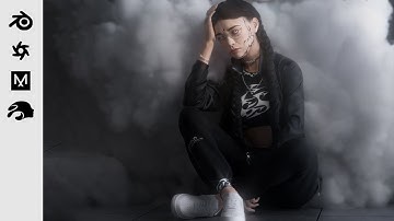 3D Portrait Composition Timelapse | Blender + Octane + Marvelous + Daz