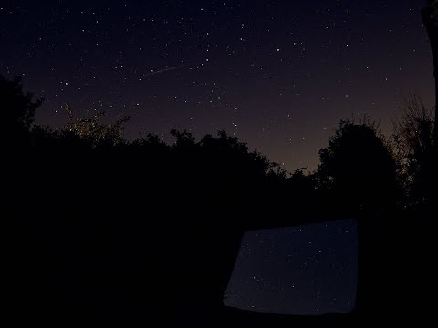 Night Sky Time Lapse 24th-25th April 2020 with Lyrid Meteor and Star Trails