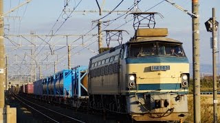JR貨物 珍しく長めの編成 EF66-52[吹]号機＋コキ15B 5092レ 東海道本線