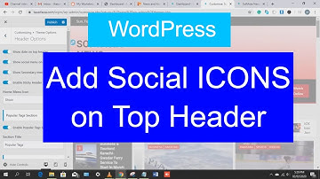 WordPress Tutorial - How to add social icons on top header in NEWSIUM theme(WordPress)
