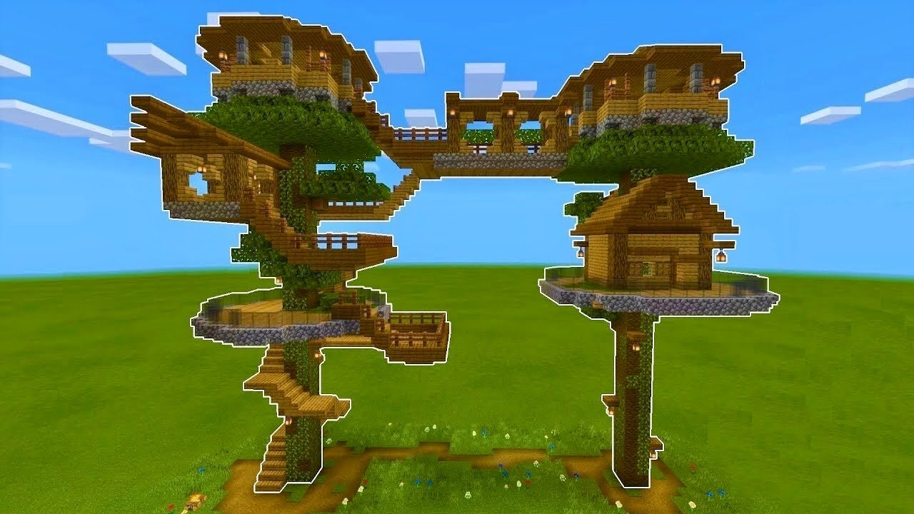 how to make a treehouse on minecraft How to make a minecraft tree house ...