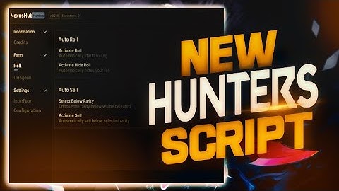 Hunters script – (AutoRoll, AutoAttack, AutoFarm)