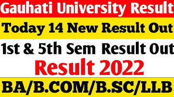 BA/B.COM/B.SC & PG LLB 1st & 5th Sem Result Out | TDC 1st 5th Sem Re-evaluation Result | GU Portal