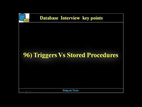DB96. Triggers Vs Stored Procedures - YouTube