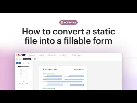 How to convert a static file into a fillable form