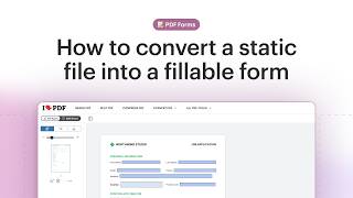 How to convert a static file into a fillable form