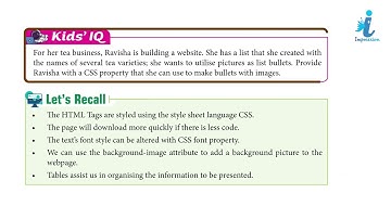Computer Class - 7 Chapter - 7 Cascading Style Sheets | Impression Publication
