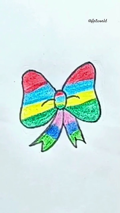 Bow 🎀 Drawing 🖌️|| Easy Step By Step Drawing 🖌️||#art🎨#shorts#drawing🖌️#viralshorts