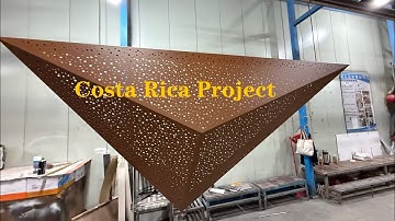 3D Welded Perforated Aluminum Panels with Customized Bending Finish for Costa Rica Project#costarica