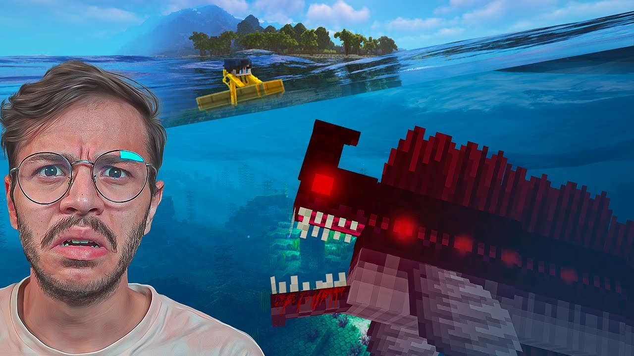 ماين كرافت واجهت اقوى سمكة في المحيط !!