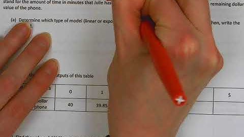 Analyzing Linear and Exponential Models Video
