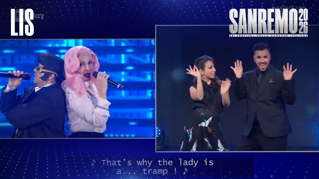 LIS | Sanremo 2026.  Ditonellapiaga e TonyPitony cantano The Lady Is a Tramp