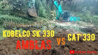 EVAKUASI KOBELCO SK 330 AMBLAS DI RAWA