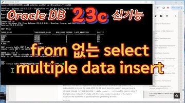 Oracle 23c 신기능 - from 절 없는 select 구문, multiple data insert