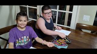 Jesika & Jackson Love  Blind Crayon Challenge