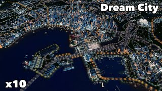 100k Population Dream City Timelapse Build | Cities: Skylines | No Mods | Chill House Music screenshot 3
