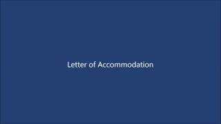 Letter of Accommodation