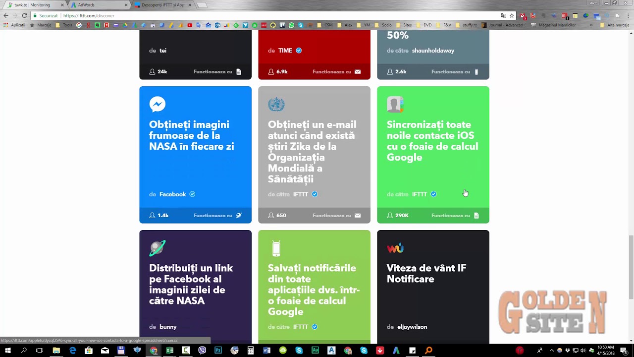 GS-1.5 Serviciul IFTTT Daca am ajuns la servici inregistreaza ora intr un tabel