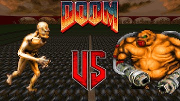 Arch-Vile vs Mancubus - DOOM Classic : Versus Battle : Monster Infighting - Retro Deadly Arena