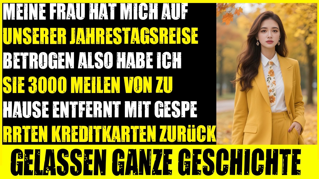 Sie betrog mich auf unserer Jubiläumsreise ich ließ sie 3000 Meilen entfernt zurück