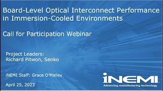 board-level optical interconnect performance in immersion-cooled environments project