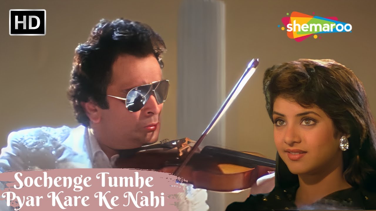 Sochenge Tumhe Pyar Kare Ke Nahi  Kumar Sanu Hit Songs  Rishi Kapoor Ke Gane  Divya Bharti