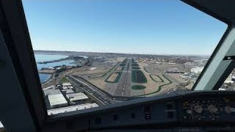 Visual approach Rwy 27 KSAN (San Diego CA)  MSFS - filmed in 4K