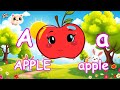 🦋 Learn ABC with Animation | A for Apple B for Ball | English Alphabet Song