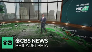Storms begin to clear out Monday night in Philadelphia region