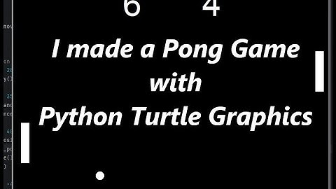 I made a Pong Game with Python Turtle Graphics