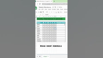Create attendance sheet in sec | Google sheet #attendance #countif #shorts #reels #spredsheetLovers