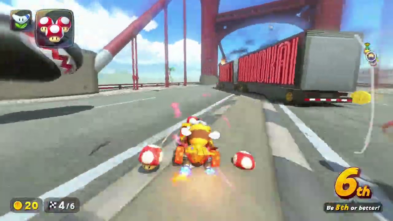 Knockout suspect actions | Mario kart world online