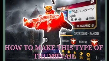 HOW TO MAKE LIKE ROUK FF THUMBNAIL OR PROFILE PIC