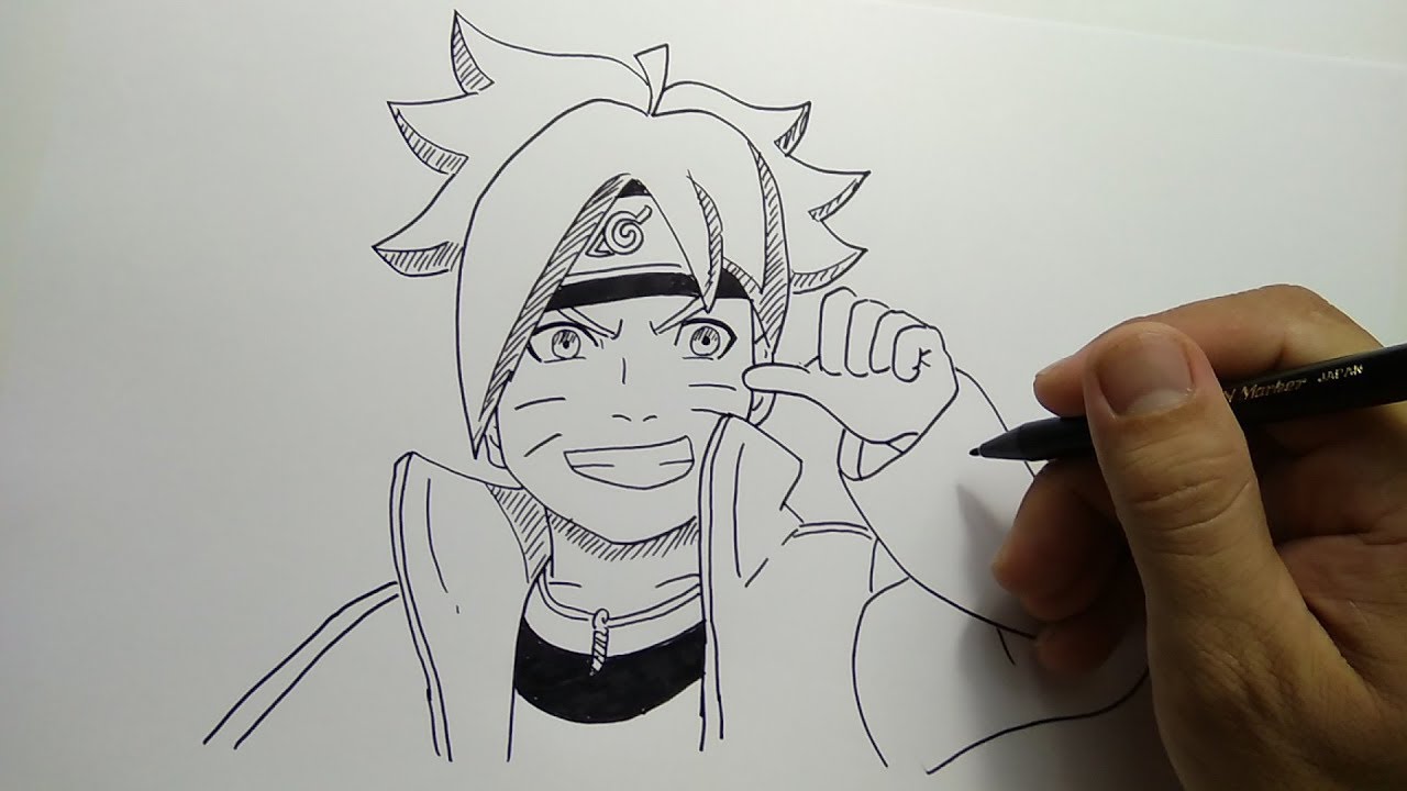 Cara Menggambar Boruto Anak Naruto YouTube