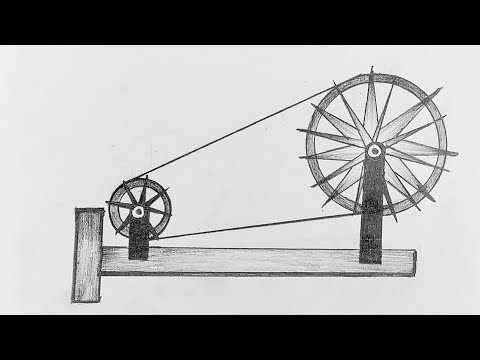 Charkha Spinning Wheel Vector Images (over 140)