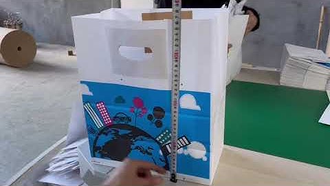 RZFD 450BD Model Paper Bag Making Machine With Die Cut Handle And  Four Color Printing Inline