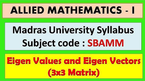 Eigen Values Eigen Vectors
