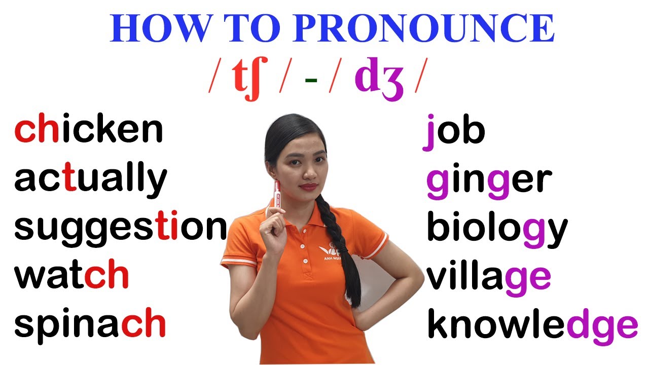 How to pronounce tʃ - dʒ sounds | English Pronunciation | Consonant ...